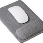SenseAGE Compact Ergonomic Mouse Pad with Wrist Rest Support, Pain Relief, Non-Slip Base, Optimized Tracking Surface, Lightweight & Portable, Ideal for Office, Home & Travel, 8.9 x 6.1 in (Grey)
