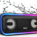 DOSS SoundBox Pro+ Bluetooth Speaker with 24W Impressive Sound, Extra Bass, IPX6 Waterproof, 15H Playtime, Wireless Stereo Pairing, Multi-Colors Light, Portable for Outdoor, Home, Party, Beach