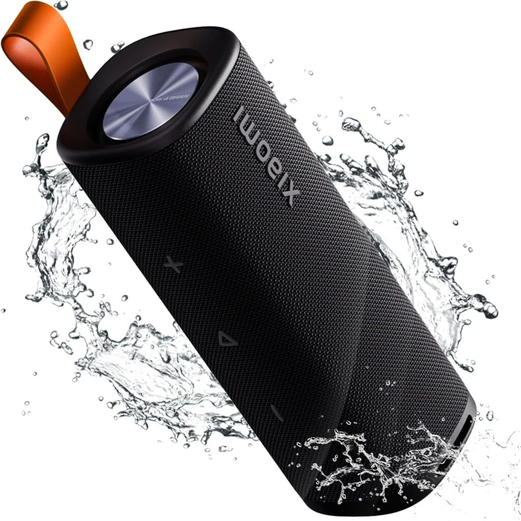 XIAOMI Portable Bluetooth Speaker Bluetooth 5.4, IP67 Wireless Speaker Waterproof with 12 Hours Playback Time, Supports TWS Connection (Black)