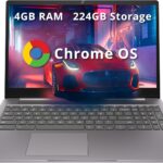 Lenovo Ideapad 3 15.6″ FHD Chromebook, Intel Celeron N4500, 4GB RAM, 224GB Storage (64GB SSD+160GB Docking Station Set), ‎Intel UHD Graphics, Full Size Keyboard, Chrome OS, Artic Gray