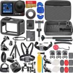 DJI Osmo Action 5 Pro Standard Combo, Waterproof Action Camera with 4K/120fps Video, 40MP, Stabilization, + 128GB Memory Card, High Speed Card Reader + 50 Piece Accessory Kit