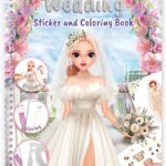 BSCOOL Wedding Sticker Dress Up, Coloring Book with Dress Design Activities.Fashion Design Sketchbook for Kids 5 and up. Little Designer Creativity Book. Gift for Girls