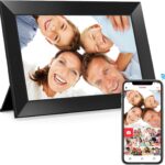 BIGASUO Digital Picture Frame, 10.1″ Frameo Digital Frame WiFi with 32GB Memory, 1280×800 IPS Touch Screen, Send Photos/Videos from Your Phone Anywhere, Photo Gifts for Parents and Grandparents