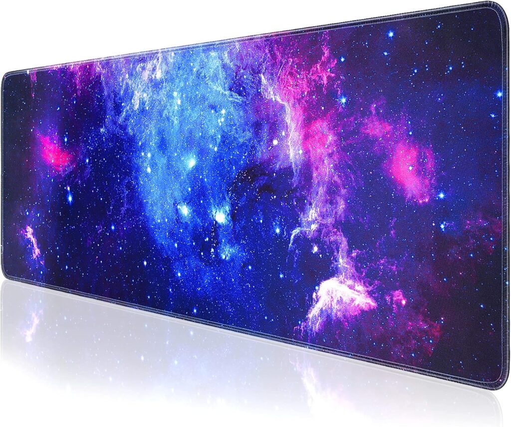 Gaming Mouse Pad, Large Mouse Pad XL 31. 5×11.8in, Big Extended Computer Keyboard Mouse Mat Desk Pad for Laptop with Stitched Edges, Waterproof Mousepad for Gamer Home&Office