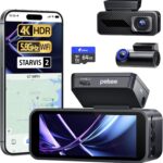 Pelsee P1 Pro Dash Cam Front and Rear, STARVIS 2 Sensor, 4K Dual Dash Camera for Cars with Full-Color Night Vision, HDR WDR, ADAS, GPS, WiFi & Voice Control, 24H Parking Mode, 3.39″ Screen, 64GB Card