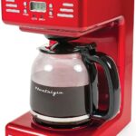 Nostalgia Retro 12-Cup Programmable Coffee Maker With LED Display, Automatic Shut-Off & Keep Warm, Pause-And-Serve Function, Red