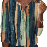 Zeagoo Long Sleeve Shirts for Women Casual V Neck Fall Tops Dressy Summer Work Blouses Clothes