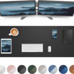 Large Desk pad mat,Mouse Pad,Office Desk Mat, Non-Slip PU Leather Desk Blotter,Large Desk pad,Waterproof Keyboard mat for Office/Home/Decor (Black,48″ x 17″)