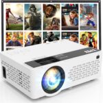 TMY 1080P Full HD Portable Mini Projector, Upgraded Bluetooth Movie Projector with Screen, Compatible with TV Stick Smartphone/HDMI/USB, Indoor & Outdoor Use