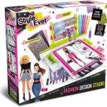 Canal Toys Style 4 Ever Fashion Design Studio, Design Your own Fashions, Design Sheets with Stencils, Stickers, and Fabrics, Add Colors, Patterns, and Textures, All Organized in The Stylish Studio