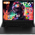 jumper 17.6 Inch Laptop, 4-Core N95 Processor, 16GB DDR5 RAM 640GB SSD, Windows 11 Laptops Computer with 100% sRGB IPS FHD Display, Office 365, Backlit Keyboard, WiFi 6, BT5.2, Type-C, Black