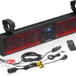 BOSS Audio Systems BRT26RGB ATV UTV Sound Bar – 26 Inches Wide, 4 inch Speakers, 1 Inch Tweeters, IPX5 Weatherproof, Bluetooth, Built-in Amplifier, Multicolor Illumination, Golf Cart Compatible