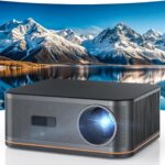 2000 ANSI 4K Full HD Projector with WiFi and Bluetooth, HAPPRUN Movie Home Theater with Auto Focus, 300” Display for Indoor/Outdoor, Smart Proyector Compatible with Phone/TV Stick/PC/PS5