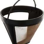 Braun Gold Tone Permanent Coffee Filter, Reusable #4 Cone Shaped, No Paper Filter Needed, Fits Coffee Makers Series 7 & Series 9, BRSC002