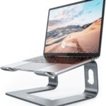Nulaxy Fully Aluminum Detachable Laptop Stand, Ergonomic Ventilated Cooling Laptop Holder Computer Riser for Desk, Anti-Slip Design Notebook Stand Compatible with All 10-16″ MacBook/Dell XPS/HP/Lenovo