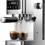 SHARDOR Espresso Machine 20 Bar, Professional Espresso Machine with Milk Frother and Touchscreen, Expresso Coffee Machines with Adjustable Temperature,for Cappuccino, Latte