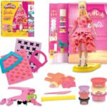Play-Doh Barbie Designer Fashion Show Set, Make Doll Clothes with 21 Fashion Accessories & Modeling Compound, Kids Arts & Crafts for Girls & Boys 5+