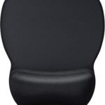 MROCO Ergonomic Mouse Pad with Gel Wrist Rest, Comfortable Mousepad with Smooth Wrist Support Surface and Non-Slip PU Base for Pain Relief, Computer, Laptop, Office & Home, 9.4 x 8.1 in, Black Color