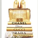 Stupell Industries Divine Golden Fashion Purse on Glam Designer Bookstack
