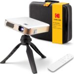 Kodak Luma 450 Portable Native 1080p Projector – 150 ANSI Lumens, Wi-Fi, Bluetooth, HDMI/USB, Supports 4K Input, Includes Case, Up to 150″ Display
