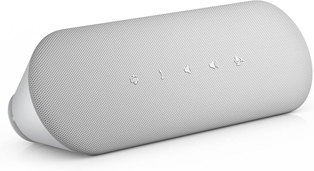 Dell SP3022 USB Computer Speaker for PC, Laptop, Monitor, Business Conference-Mini Soundbar Speakerphone, AI Noise Echo Cancellation, Full Duplex Audio, 2 x 1.8W, MS-Teams Certified – Platinum Silver