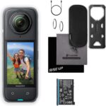 Insta360 X4 Waterproof 8K 360 Action Camera Kit | Live Stream, AI Editing, 72MP 360 Photo, 4K Wide-Angle Video Camera