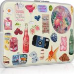 iCasso Laptop Sleeve 13 inch for MacBook Air 13-13.6 inch, Cute Laptop case for MacBook Pro 13 inch 14 inch, Slim Protective Travel Carrying Case Sleeve for 14 inch Chromebook, HP, Dell, Stickers