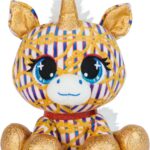 P.Lushes Designer Fashion Pets Natalie Von Corn Premium Unicorn Stuffed Animal, Gold and Blue, 6”