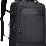 PIJUSHI Laptop Backpack for Women Men Personal Item Travel Backpack Convertible Carry on Bag Flight Approved(PE042 Black)