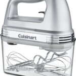 Cuisinart Power Advantage PLUS 9-Speed Hand Mixer, 220W-Motor Hand Blender Electric Mixer with 9 Speed Settings, XL Dishwasher-Safe Beaters, 3 Low Mixing Speeds, Storage Case, HM-90BCS, Brushed Chrome