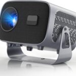 Smart Projector with WiFi and Bluetooth, 400Ansi Protable Mini Projector Support 4K, 360° Rotated, Electric Focus & Keystone, 30″-200″ Home Theater Proyector for Phone TV Stick