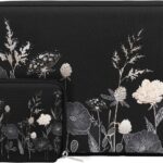 MOSISO Laptop Sleeve Compatible with MacBook Air/Pro, 13-13.3 inch Notebook, Compatible with MacBook Pro 14 inch M4 M3 M2 M1 Pro Max 2024-2021, Neoprene Carrying Bag Cover with Small Case,Retro Flower