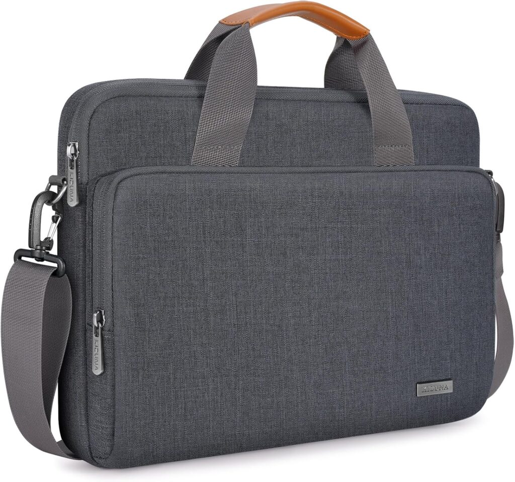 KIZUNA Laptop Bag Case 17 17.3″ Inch Computer Shoulder Sleeve for 17″ Lenovo IdeaPad 3i Gen 7/ThinkBook Plus 17/ASUS Vivobook 17/LG gram 17/17.3″ Dell XPS 17/MSI 17/HP,Grey