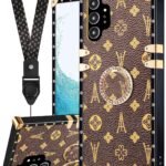 Loheckle for Galaxy Note 10 Plus Case for Women Girls Teens Designer Fashion Cute Cases with Ring Stand Holder and Lanyard Stylish Aesthetics Tower Luxury Cover for Samsung Note 10 Plus