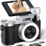 FLATIC Digital Camera, 4K 64MP Cameras for Photography with 64GB Card, 18X Zoom Autofoucs Vlogging Camera for YouTube with 180° Flip Screen, Compact Vlog Travel Camera Kit for Beginner, Teens