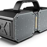 BUGANI Shock Bluetooth Speaker, Portable Bluetooth 5.3, Waterproof, 60W Super Power, Outdoor Speaker, Black(New Model)