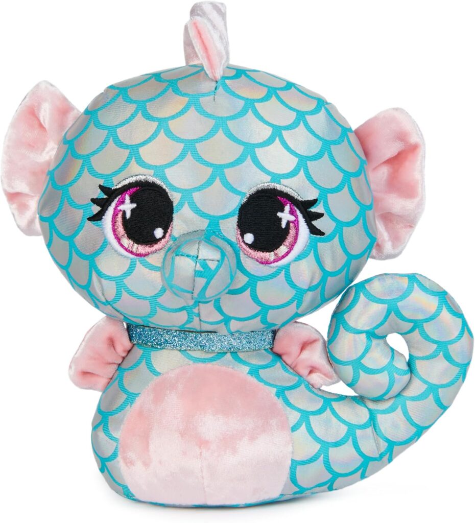 GUND P.Lushes Designer Fashion Pets Mel Dives Premium Seahorse Stuffed Animal, Pink and Teal, 6”