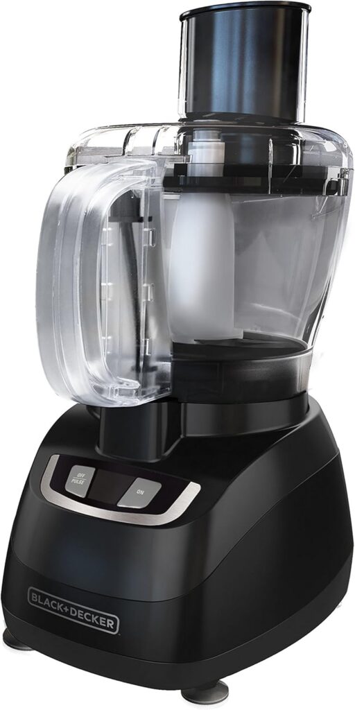 BLACK+DECKER FP1600B 8-Cup Food Processor with Stainless Steel Blade, Black
