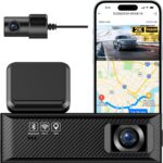 Miofive Dash Cam Mini 2, 2K+1080P FHD, Built-in Wi-Fi GPS Smart Dash Camera for Cars, 125° Wide-Angle FOV, HDR, Night Vision, G-Sensor, iOS/Android App, Loop Recording, Parking Monitor, Time-Lapse