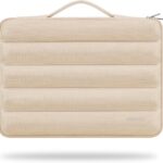 DOMISO 14 inch Laptop Case Sleeve Protective Cover Compatible with MacBook Air 15 M4 M3 M2,MacBook Pro,14-15 inch HP Dell ASUS Lenovo Chromebook,Waterproof Computer Bag with Handle,Beige