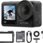 DJI Osmo Action 4 Essential Combo, 4K/120fps Waterproof Action Camera with a 1/1.3-Inch Sensor, Stunning Low-Light Imaging,10-bit & D-Log M Color Performance, Long-Lasting 160 Mins, Outdoor Camera