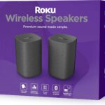 Roku Wireless Speakers (for Roku Streambars or Roku TV),Black 2 Count (Pack of 1)