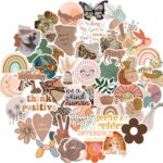 Vintage Aesthetic Stickers 50 Pcs, Vinyl Waterproof Stickers for Water Bottles Laptop Phone Computer Guitar (1)