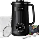 32oz Automatic Soy Machine for Homemade Almond, Oat, Coconut, Soy, Plant Based Milks and Non Dairy Beverages with Delay Start/Keep Warm/Self-Cleaning/Boil Water, Black