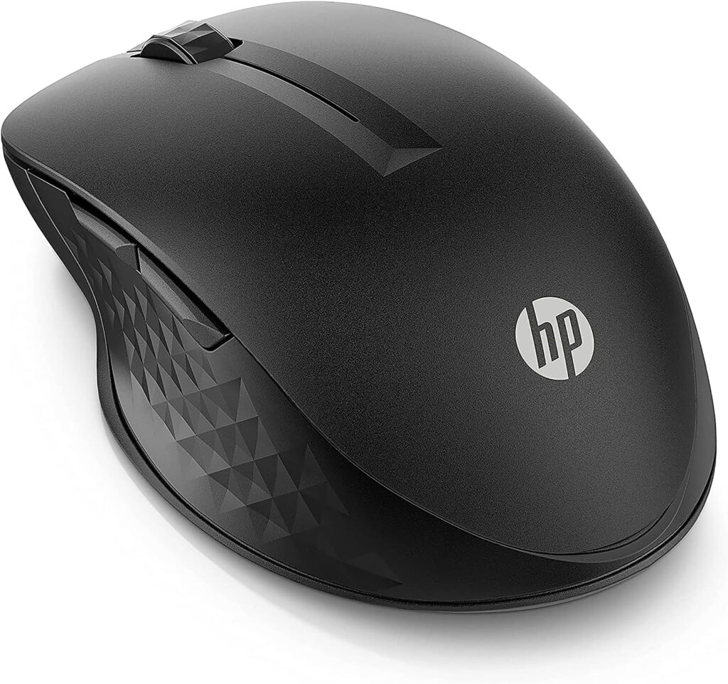 HP 430 Multi-Device Wireless Mouse (Black) – Bluetooth 5.2 & 2.4 GHz USB Receiver Dongle – 4000 DPI Cursor Tracking, 4 Customizable Buttons, 2-Year Battery – Windows, MacOS, Chromebook (3B4Q2AA#ABL)