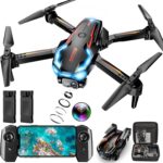 Drone with Camera for Adults, 2K HD FPV Drones with Upgrade Altitude Hold, One-Key Take Off/Landing, Speed Adjustment, Headless Mode, 2 Batteries, Toys Gifts for Teen Boys Girls, Beginner