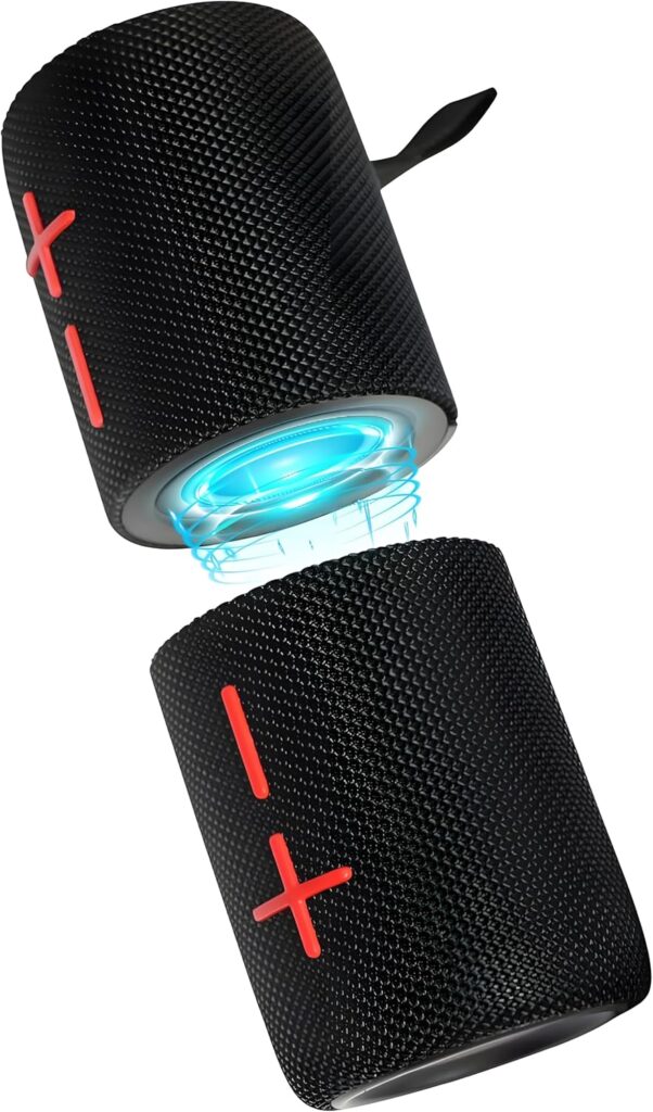 2 in 1 Magnetic Dual Splittable Bluetooth Speaker, IPX6 Waterproof Split Portable Wireless Speaker with 20W Loud Stereo Sound ,Bluetooth V5.3, 24H Playtime, Multiple pairing for Home,Outdoor or Travel