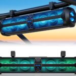 Ehaho Rumble-X Series UTV Sound Bar, 8-Speaker Metal ATV Soundbar Bluetooth w/Broadcast Party Mode & Music Sync Multicolor, Golf Cart Sound Bar Compatible with Polaris RZR Can-Am, for 1″- 2″ Roll Cage
