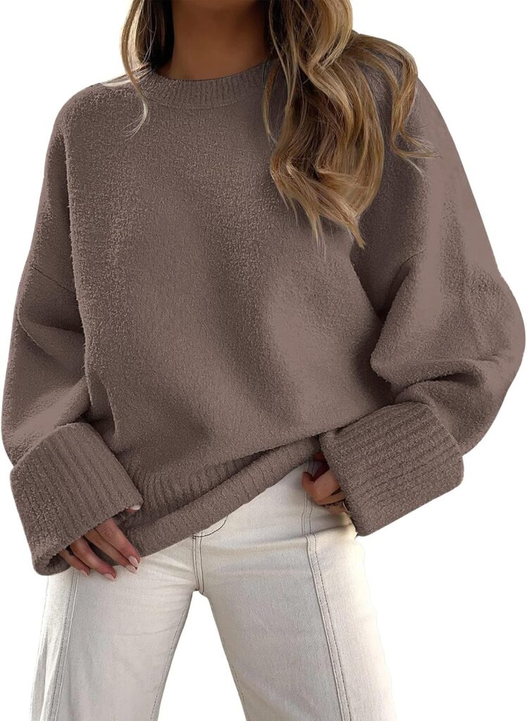 LILLUSORY Women’s Oversized Sweaters Fuzzy Chunky Warm Pullover Sweater