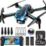 2K HD FPV Drone with Camera for Adults – Altitude Hold, One-Key Takeoff/Landing, 3 Speed Modes, Headless Mode, 2 Batteries, Foldable & Portable, Best Gifts for Beginners, Teen Boys & Girls